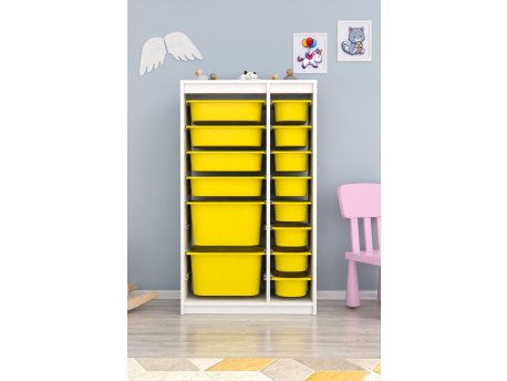 HANAH HOME Višenamenska polica Montana Xs 2D4N8U White Yellow v2