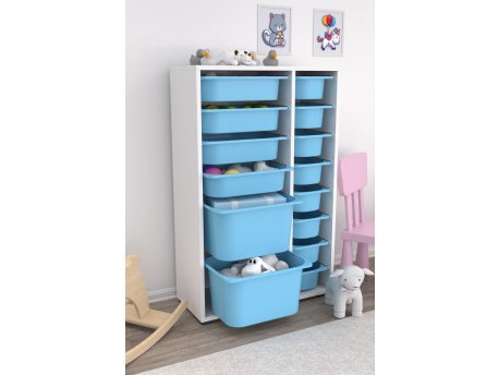 HANAH HOME Višenamenska polica Rine 2D4K8U White Blue v2