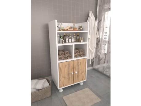 HANAH HOME Višenamenska polica Lia Atlantic Pine White