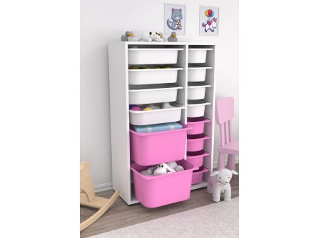 HANAH HOME Višenamenske police Rine 2D4K8U White Pink