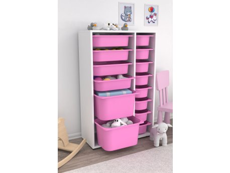 HANAH HOME Višenamenska polica Rine 2D4K8U White Pink v2