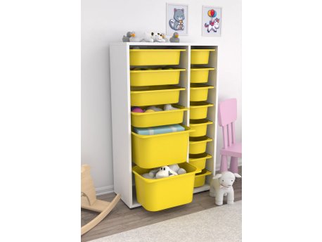 HANAH HOME Višenamenske police Rine 2D4K8U White Yellow v2