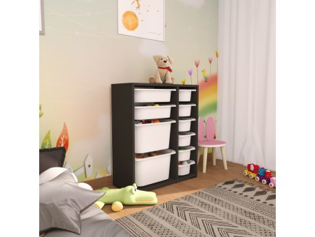 HANAH HOME Višenamenska polica Zen 2D2K6U Black White