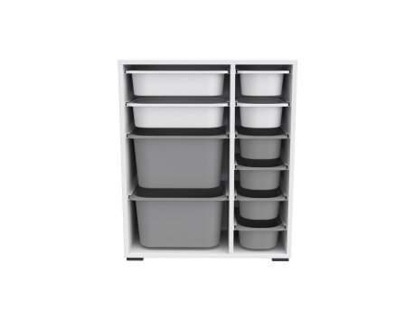 HANAH HOME Višenamenska polica Zen 2D2K6U White Grey