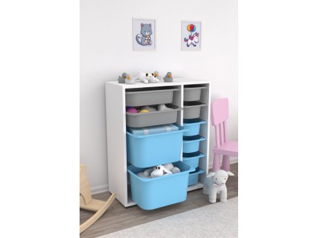 HANAH HOME Višenamenska polica Zen 2D2K6U White Grey Blue