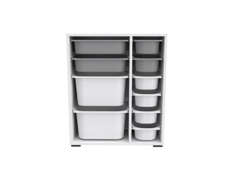 HANAH HOME Višenamenska polica Zen 2D2K6U White Grey v3