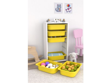 HANAH HOME Višenamenska polica Bronz 6N White Yellow