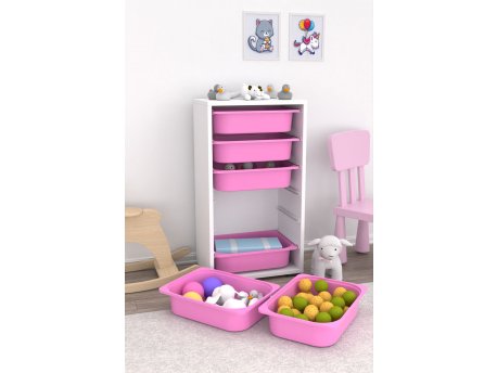 HANAH HOME Višenamenska polica Bronz 6N White Pink
