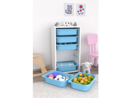 HANAH HOME Višenamenska polica Bronz 6N White Blue