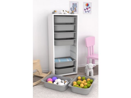 HANAH HOME Višenamenska polica Cara 8N White Grey