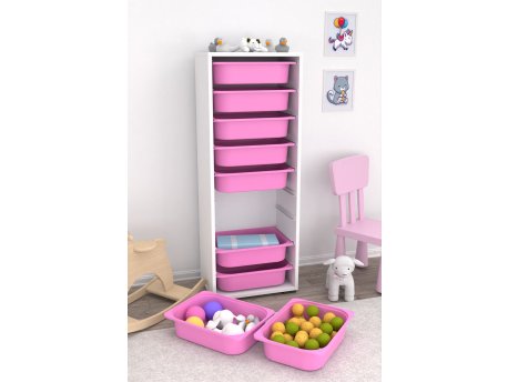 HANAH HOME Višenamenska polica Zola 9N White Pink