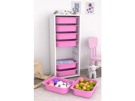 HANAH HOME Višenamenska polica Cara 8N White Pink
