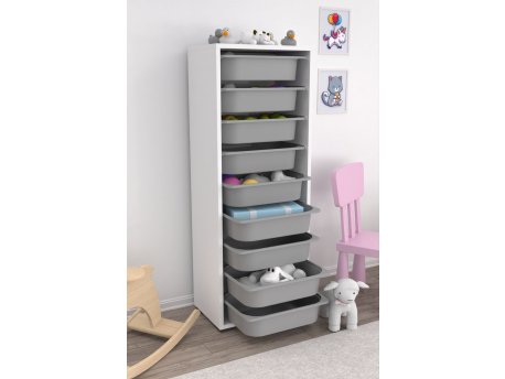 HANAH HOME Višenamenska polica Zola 9N White Grey