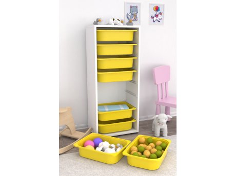 HANAH HOME Višenamenska polica Cara 8N White Yellow