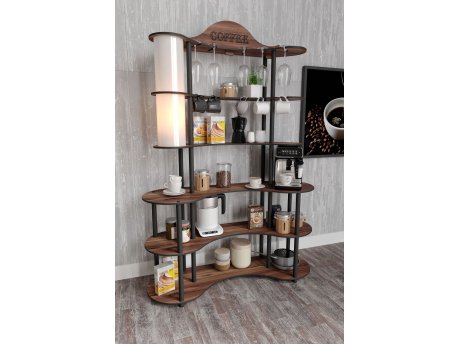 HANAH HOME Coffee Stand polica Brew Bliss Walnut (282PTR1314)