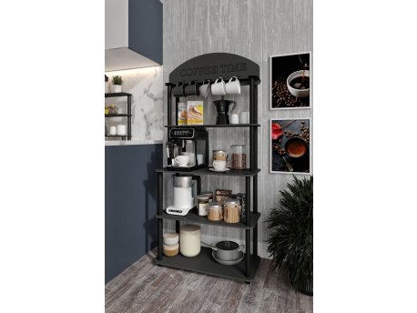HANAH HOME Coffee Stand polica Time Black (282PTR1309)