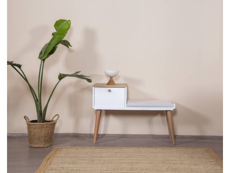 HANAH HOME Klupa Bohem White (277WLN1101)