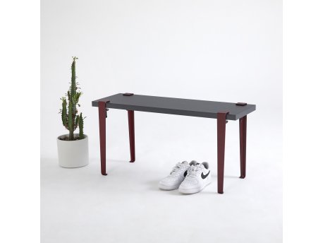 HANAH HOME Klupa Khalkeus Anthracite Burgundy (631LGG1226)