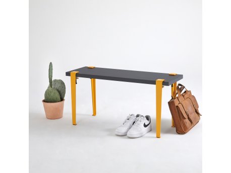 HANAH HOME Klupa Khalkeus Anthracite Yellow (631LGG1224)