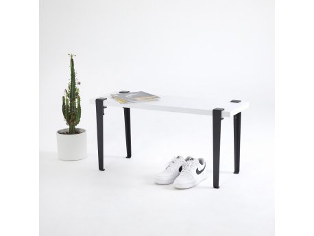 HANAH HOME Klupa Khalkeus White Black (631LGG1227)