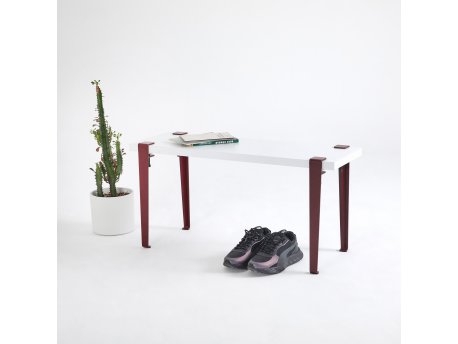 HANAH HOME Klupa Khalkeus White Burgundy (631LGG1231)