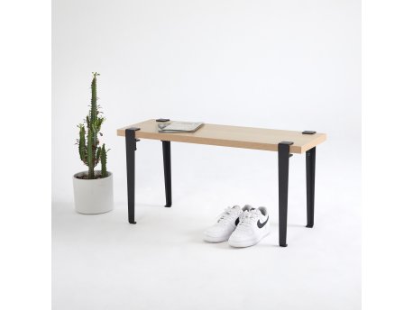 HANAH HOME Klupa Khalkeus Wooden Black (631LGG1232)