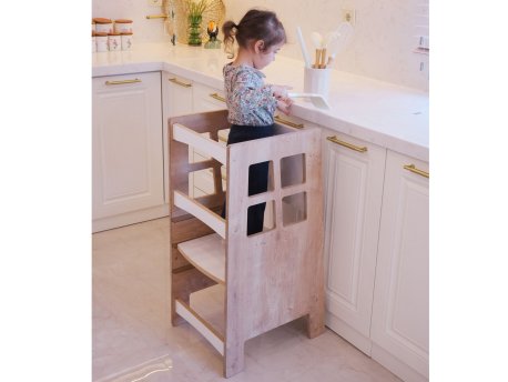 HANAH HOME Educational Tover Kule Brown White (517BMB1145)