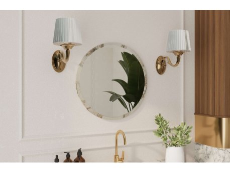 HANAH HOME Okruglo ogledalo mermer Ozze