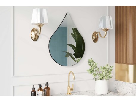HANAH HOME Ogledalo oblika kapljice Damla Black