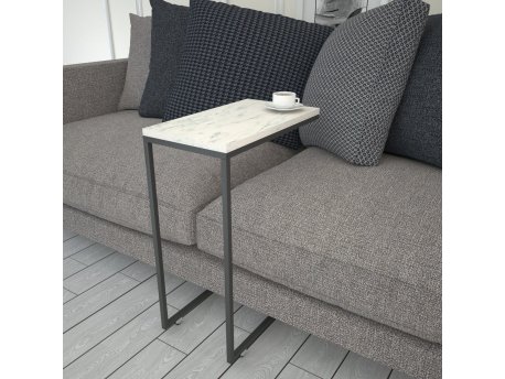 HANAH HOME Side Table Callen White Marble
