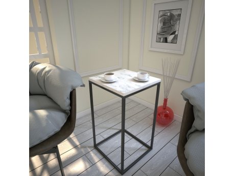 HANAH HOME Side Table Pure Marmo crno - beli