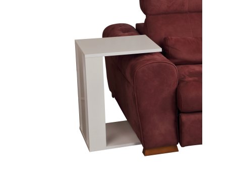 HANAH HOME Side Table Single Shiny White