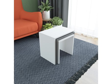 HANAH HOME Nesting Table Nora White Anthracite