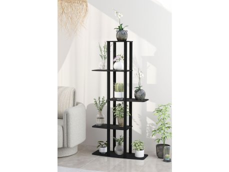 HANAH HOME Drveni štand za biljke Gardenia Flower Bed Black