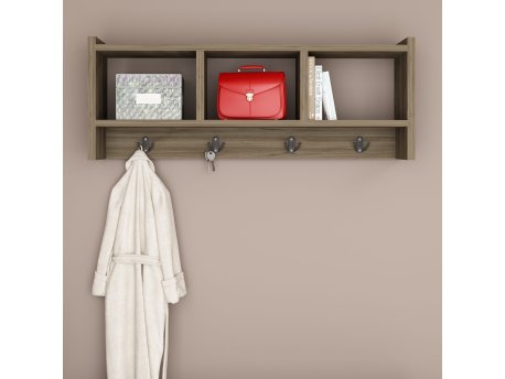 HANAH HOME Vall Hook Midnight Walnut