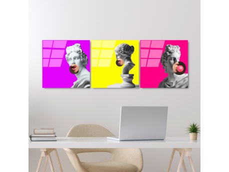 WALLXPERT (Dekorativna slika od kaljenog stakla (3 komada)UV 855 50 x 50