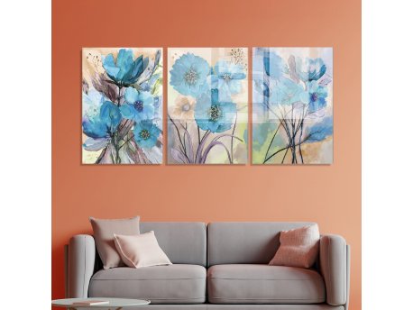 WALLXPERT Dekorativna slika od kaljenog stakla (3 komada)2053 50 x 70