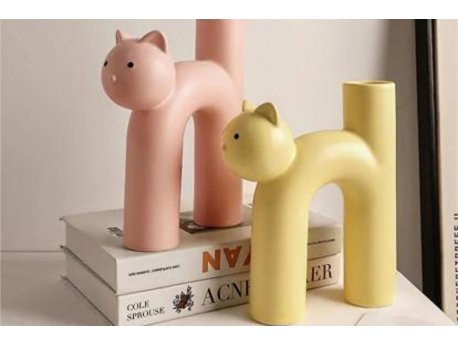 WALLXPERT Vaza set Žuta Pink CY0107