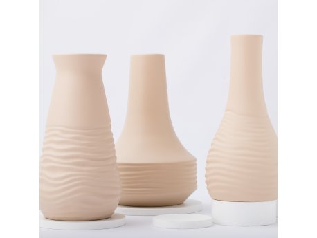 WALLXPERT Vaza set Crease Series Set Beige