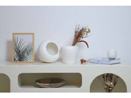 WALLXPERT Vaza Tisha Set White