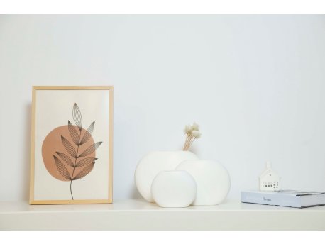WALLXPERT Vaza Flat Set White