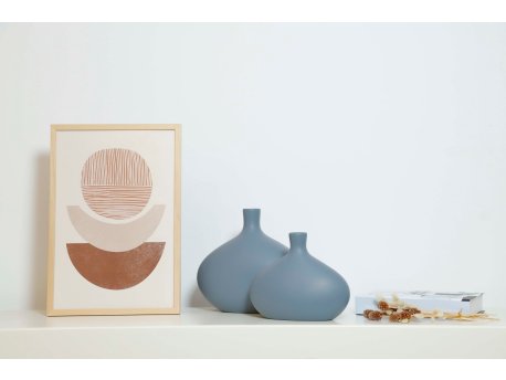 WALLXPERT Vaza Platy Set Grey Blue