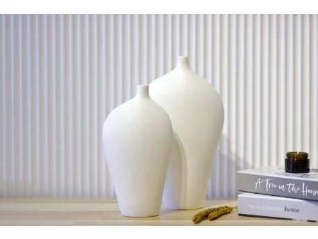 WALLXPERT Vaza Asimetrik Set White
