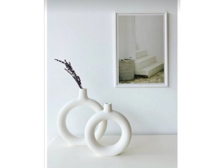WALLXPERT Vaza Rings Set White