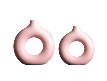 WALLXPERT Vaza set Iskandinav Halka Pink