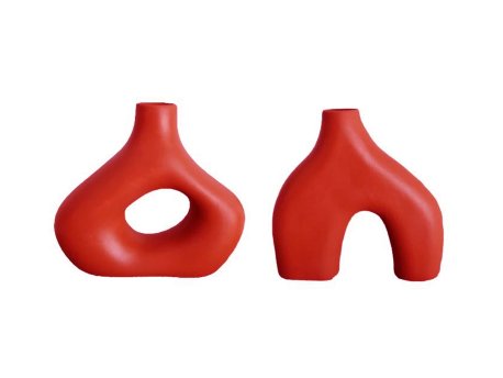 WALLXPERT Vaza set Iskandinav Red