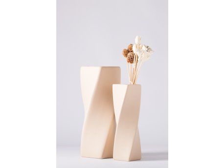 WALLXPERT Vaza Sprial Set Beige