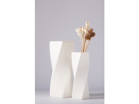 WALLXPERT Vaza Sprial Set White