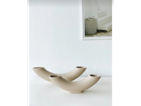 WALLXPERT Vaza Horn Set Beige