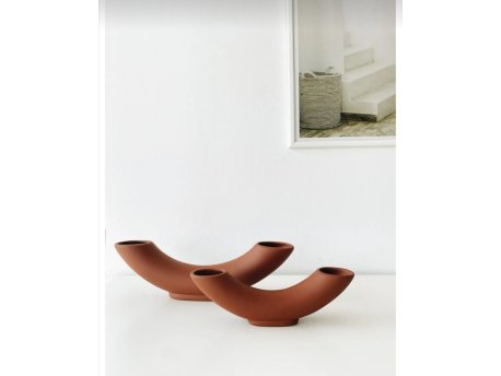 WALLXPERT Vaza Horn Set Tile Red